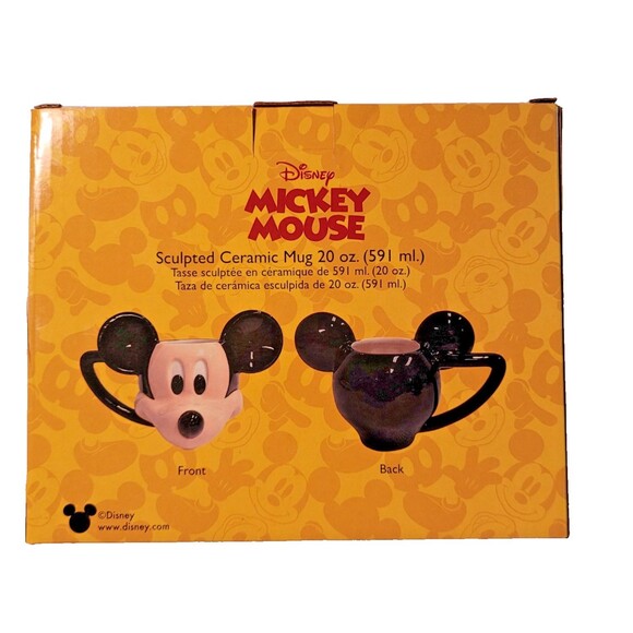 Disney Mickey Mouse Sculpted Ceramic Mug 20oz 3D Character Face Cup New in Box - Picture 2 of 10